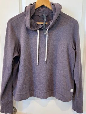 Vuori Sawyer Heather Hoodie with Cream Drawcords